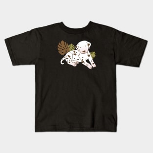 Dalmatian and plants Kids T-Shirt